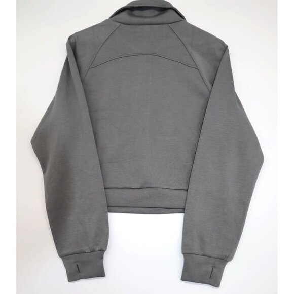 MangoPop Women's Quarter Zip Pullover Sweatshirt Kangaroo Pocket Ribbed Cuffs S - Picture 10 of 10